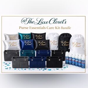 Purse Pillow and Essentials Care Kit Bag Bundle (4 piece) by The Luxe Closet